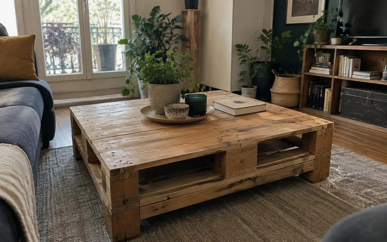 Table basse terminée en bois de palette